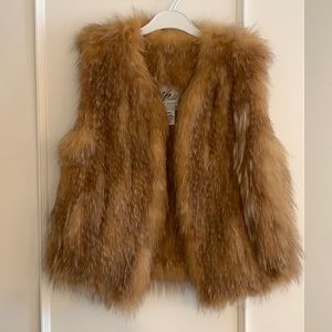 New 100% Fox Fur Vest sz M